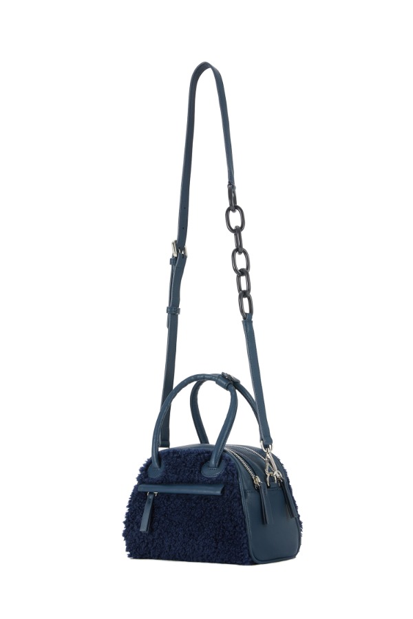 Delvaux Cool Box MM Denim Sahara - Blue Crossbody Bags, Handbags